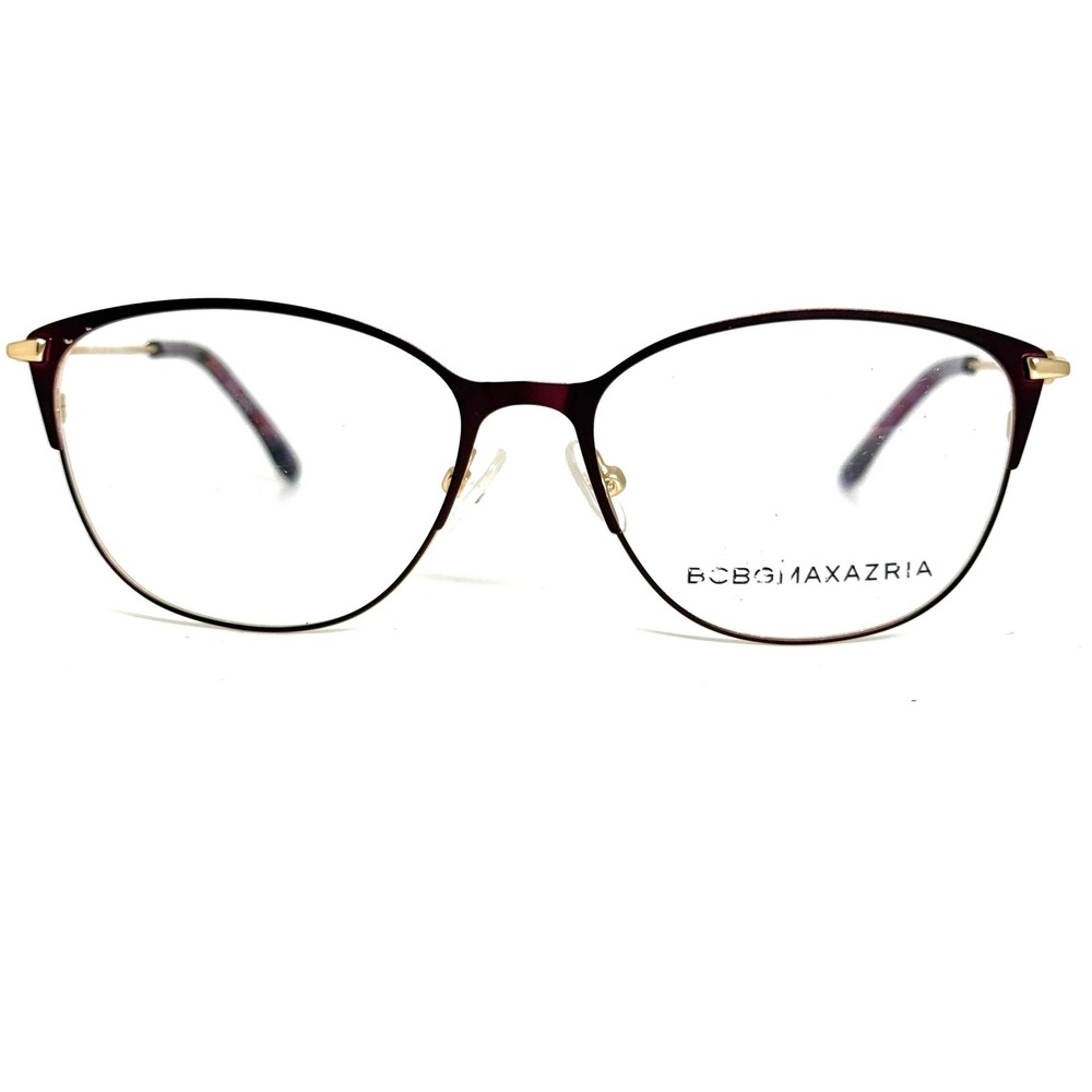 BCBGMAXAZRIA‎ Freya Eggplant Gold Eyeglasses Frames 52-15-130 Made in Italy